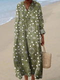 Women's Vintage Pattern Art Print Dress