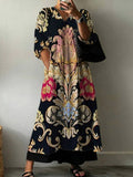 Vintage Ethnic Print Dress
