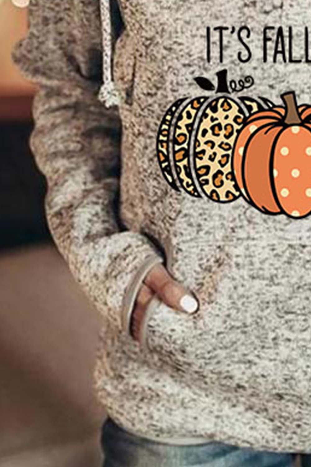 Casual Tops Long Sleeve Pumpkin Printed Hoodies