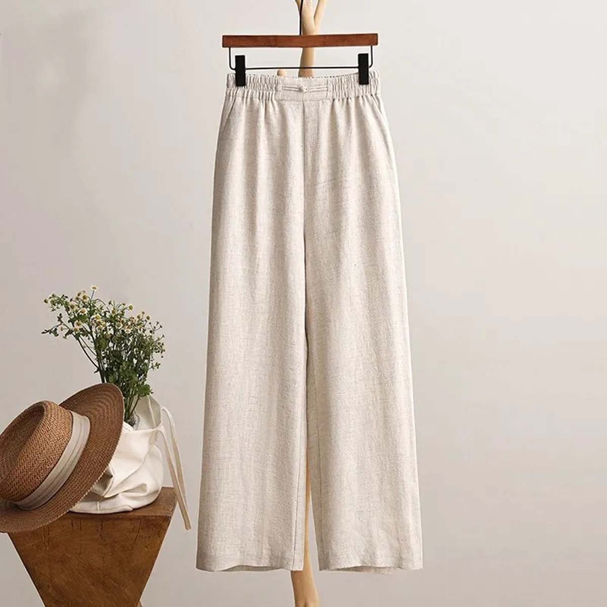 Women's Vintage Stylish Casual Cotton And Linen Loose Pants