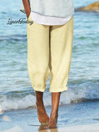 Women's Cotton Linen Comfortable Casual Pants
