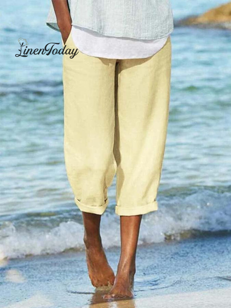 Women's Cotton Linen Comfortable Casual Pants