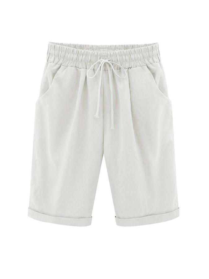 Women's Casual Rolled Cropped Pants