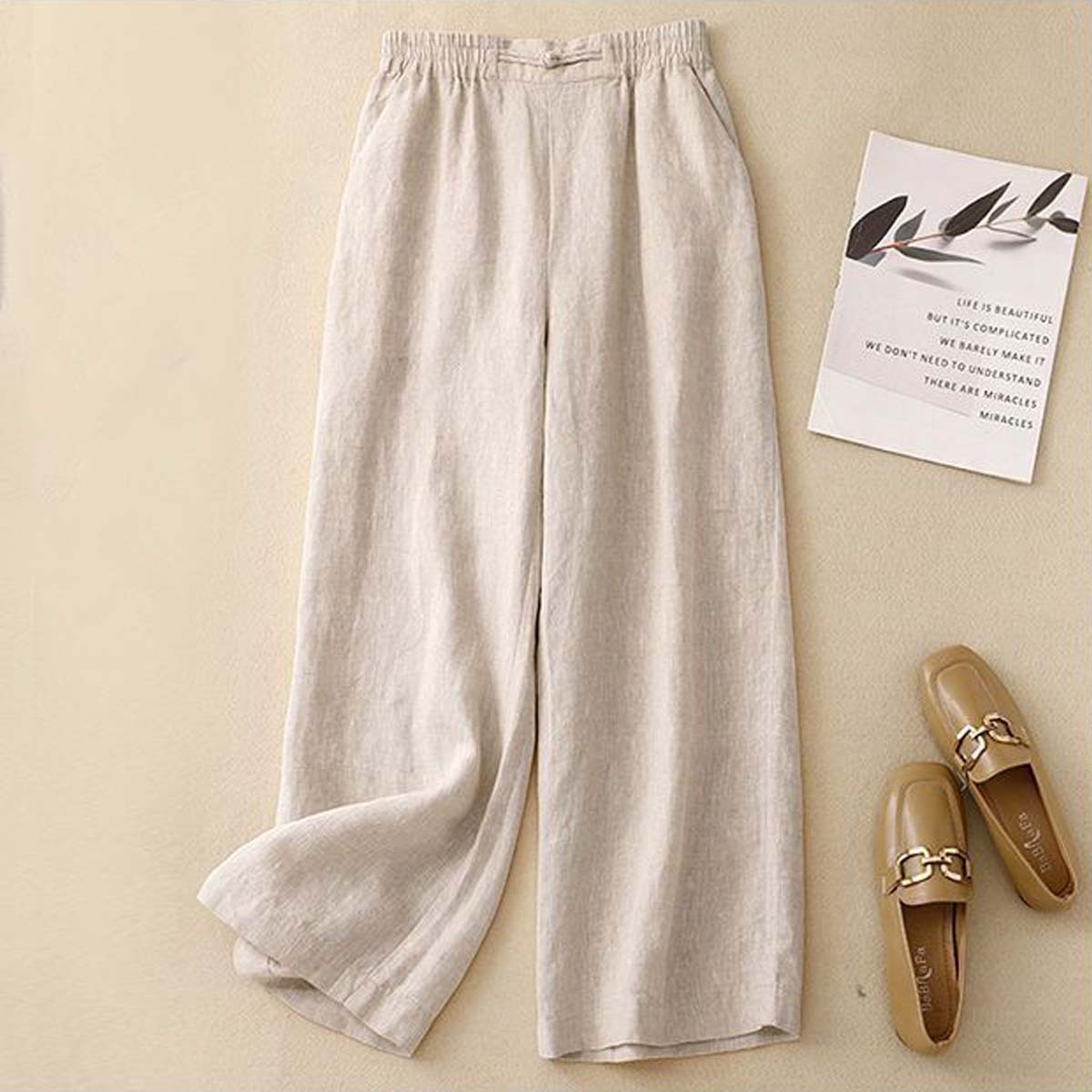 Women's Vintage Stylish Casual Cotton And Linen Loose Pants