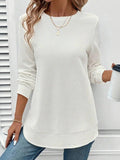 Simple Round Neck Plain Top