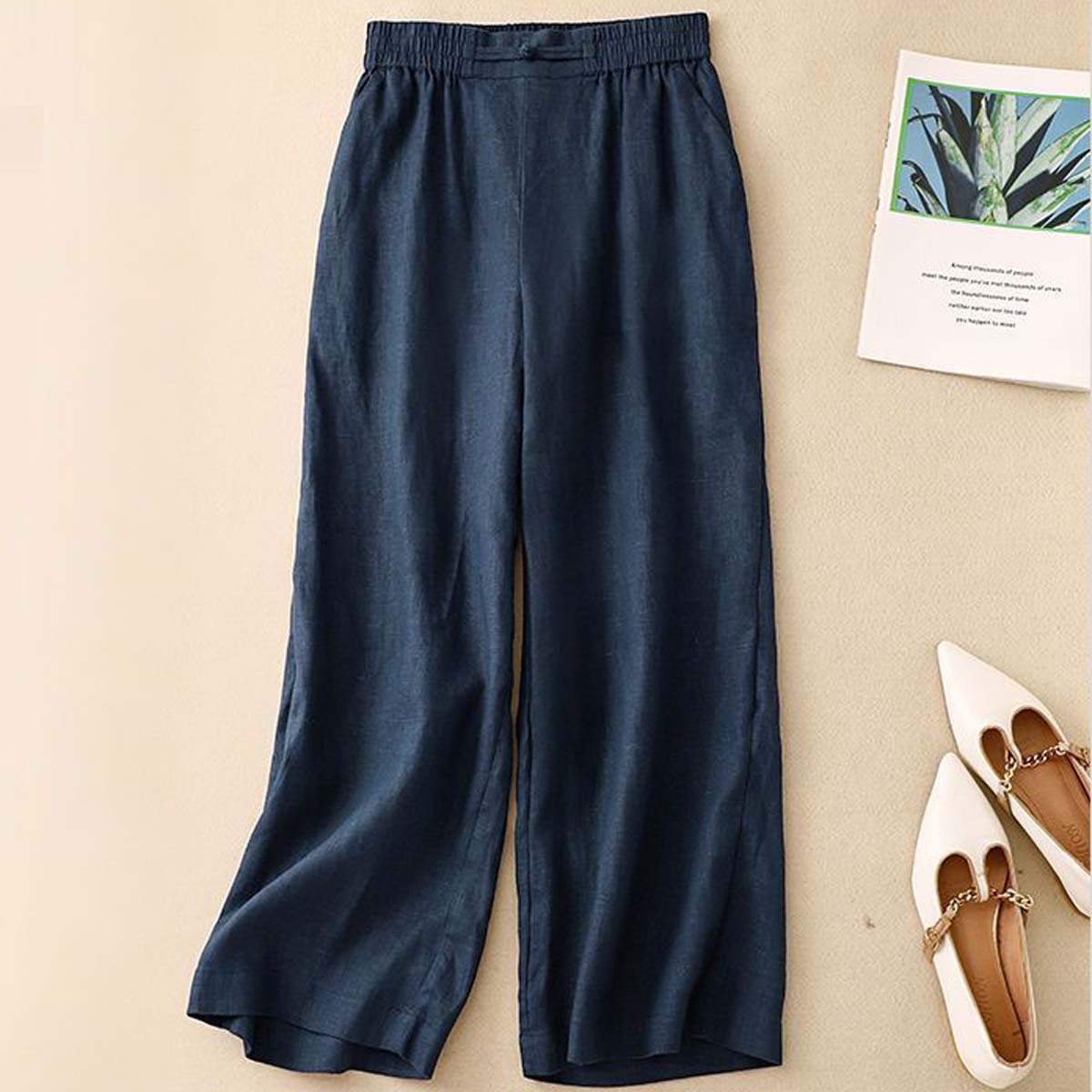 Women's Vintage Stylish Casual Cotton And Linen Loose Pants