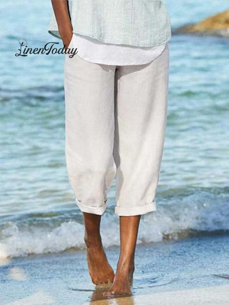 Women's Cotton Linen Comfortable Casual Pants