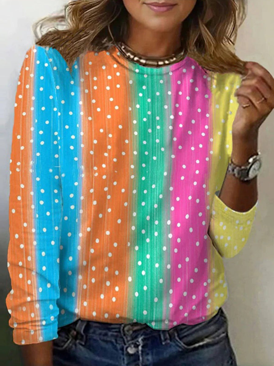 Colorful Polka Dot T-Shirt