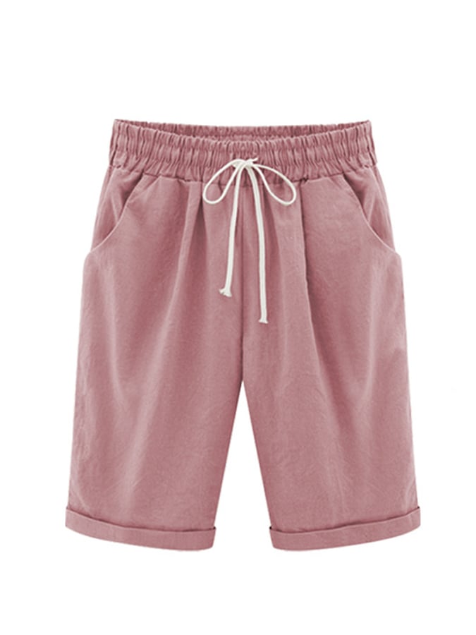 Women's Casual Rolled Cropped Pants