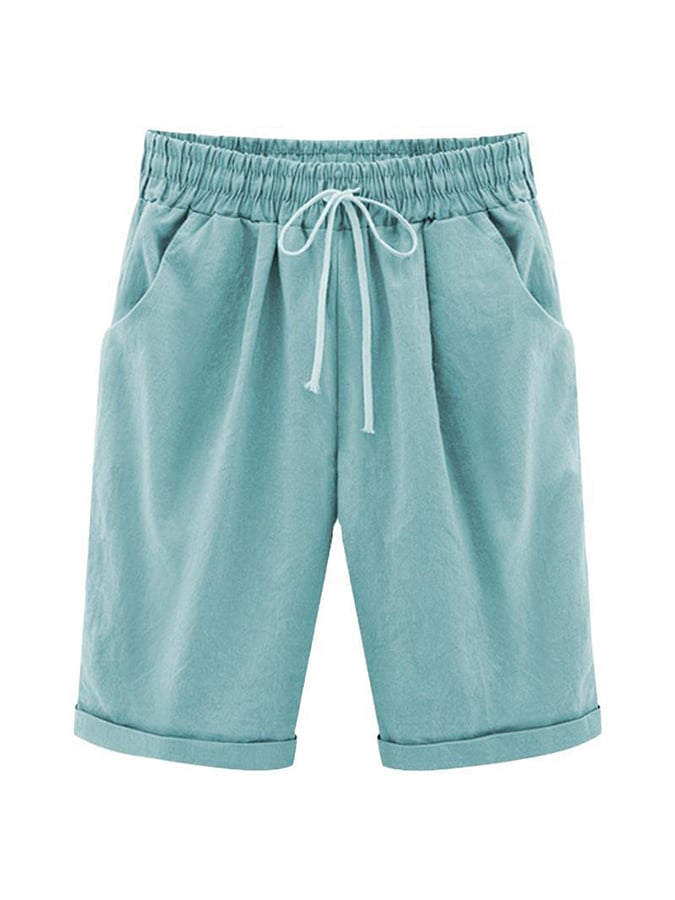 Women's Casual Rolled Cropped Pants