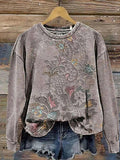 Vintage Floral Print Sweatshirt