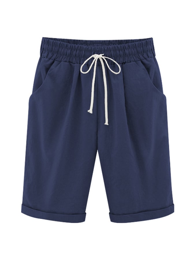Women's Casual Rolled Cropped Pants