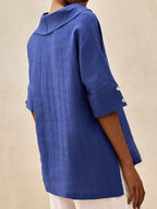 Women's Casual Linen V-neck Shirt RB132