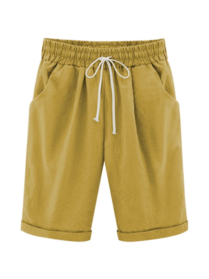 Women's Casual Rolled Cropped Pants
