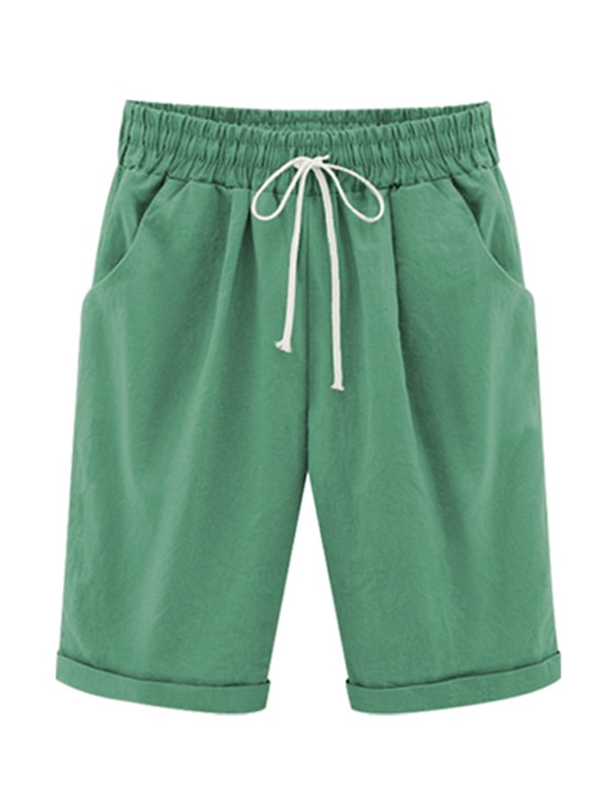 Women's Casual Rolled Cropped Pants
