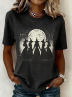Casual Halloween Crew Neck Short Sleeve T-shirt
