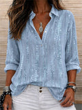 Vintage Casual Long Sleeve Blouse