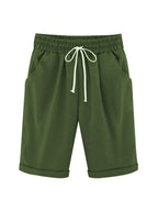 Women's Casual Rolled Cropped Pants