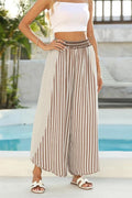 Womens Summer Casual Loose Striped Wide Leg Lounge Pants