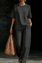 Women's Waffle Casual Two-Piece Set