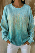 Casual Abstract Crew Neck Long Sleeve Sweatshirt