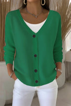 Women Plain Long Sleeve Comfy Casual Cardigan