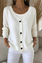 Women Plain Long Sleeve Comfy Casual Cardigan