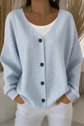 Women Striped Long Sleeve Comfy Casual Cardigan