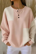 Women Casual Abstract Crew Neck Long Sleeve Sweatshirt