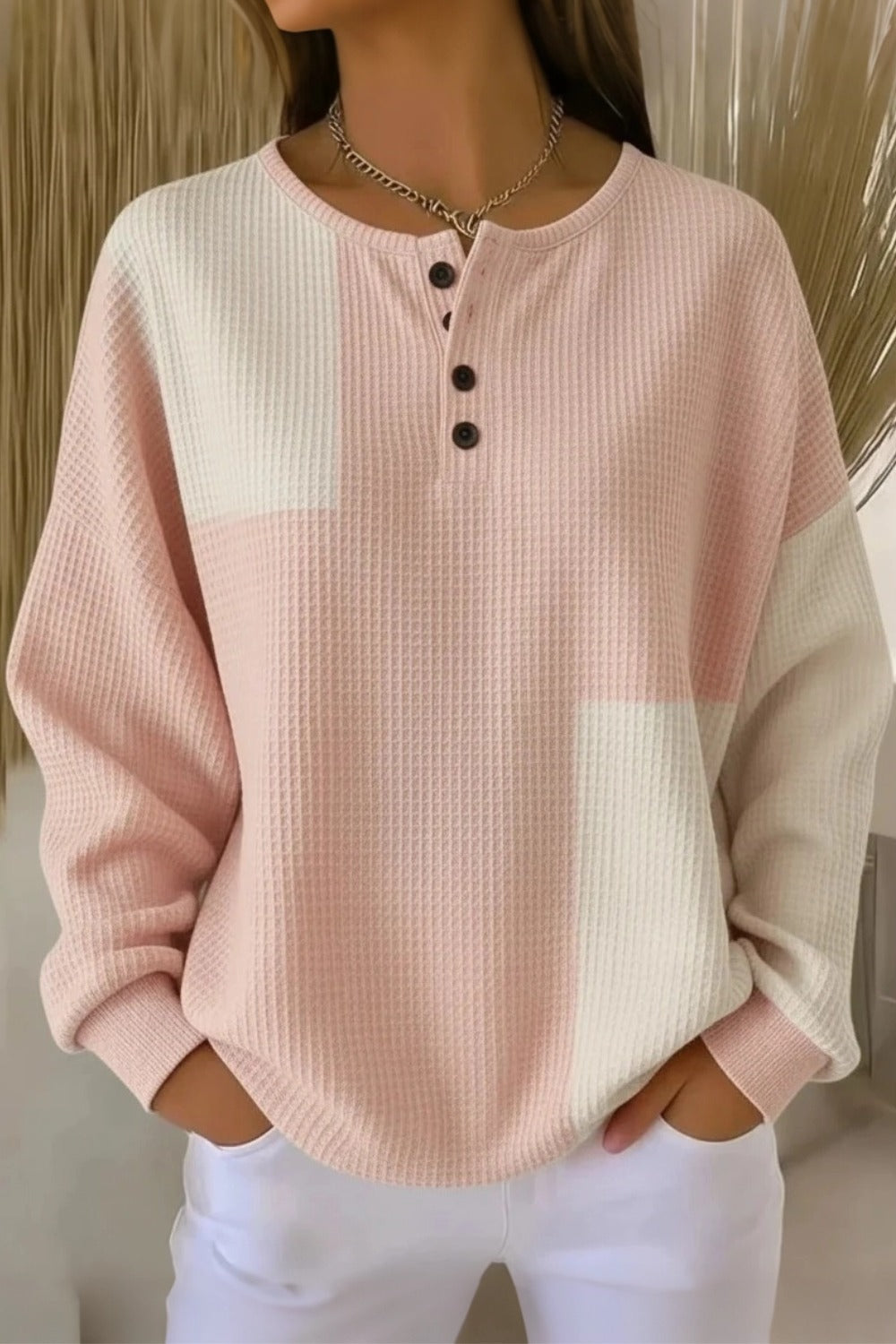 Women Casual Abstract Crew Neck Long Sleeve Sweatshirt