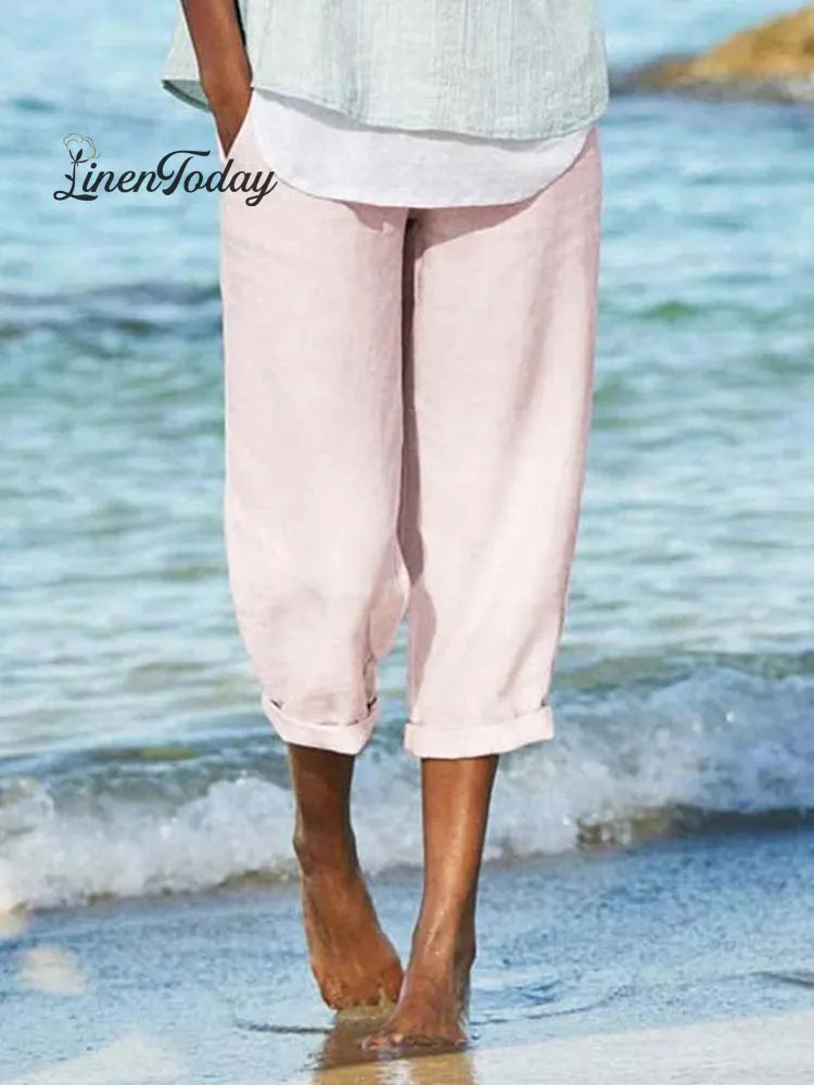 Women's Cotton Linen Comfortable Casual Pants