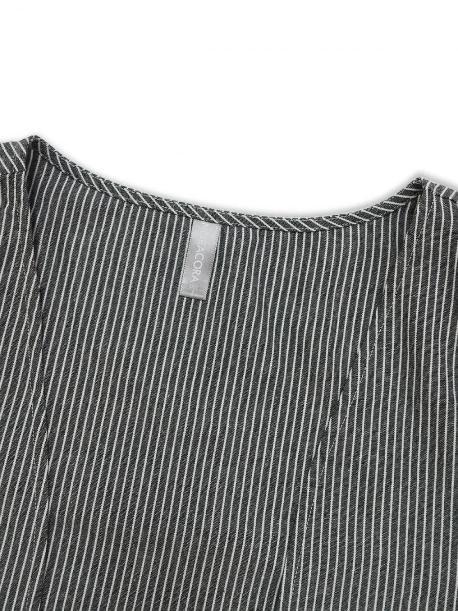 Stripe Basic Loose Kimono