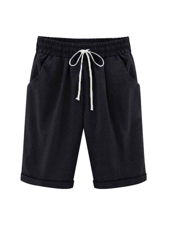 Women's Casual Rolled Cropped Pants